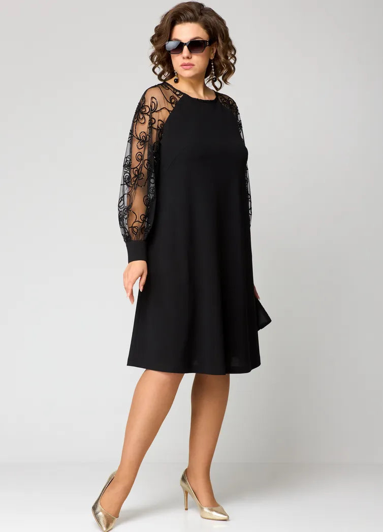 Destiney | Vestido con mangas de encaje