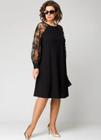 Destiney | Vestido con mangas de encaje