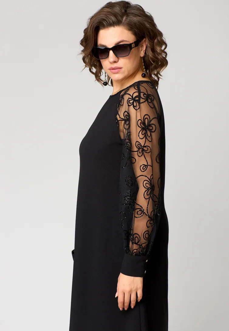 Destiney | Vestido con mangas de encaje