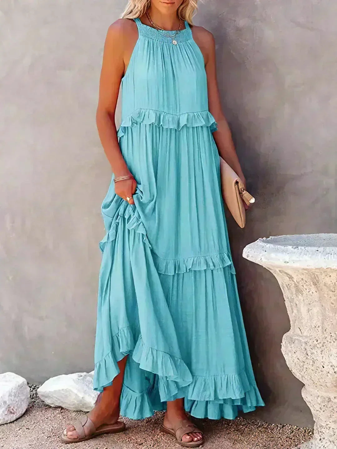 Dylilah | Vestido con dobladillo de volantes
