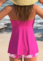 Pamela | Conjunto de tankini con cuello halter fruncido