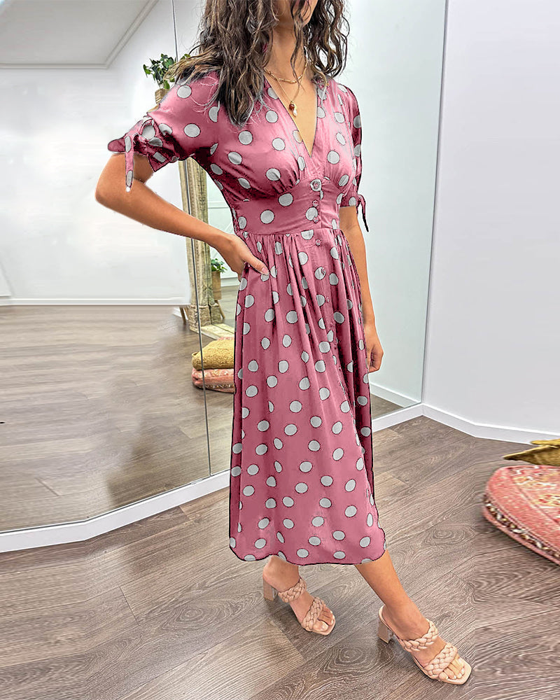 Monique | Vestido elegante de lunares