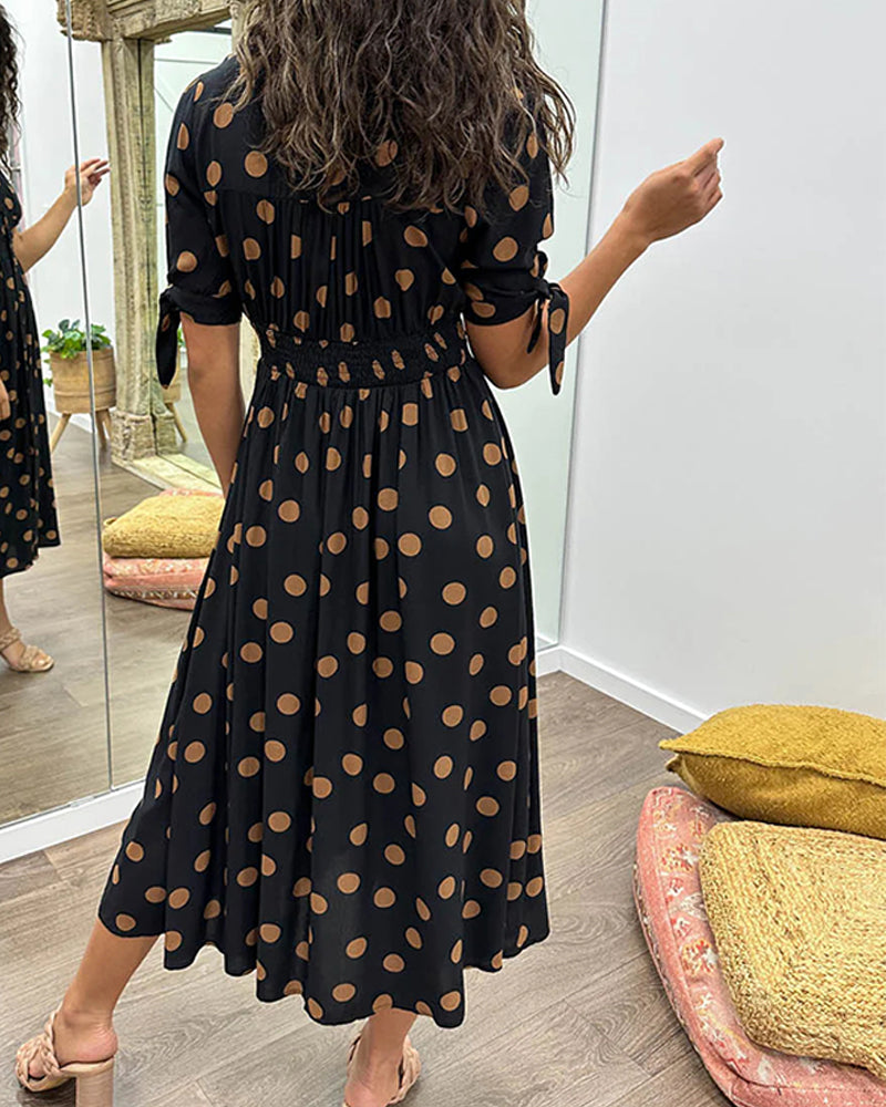 Monique | Vestido elegante de lunares