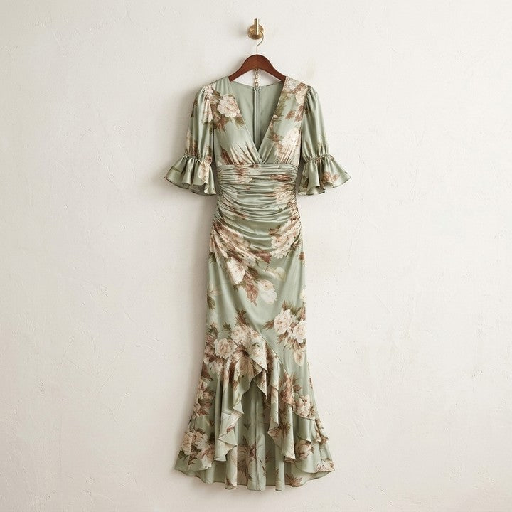 Anastasia | Vestido largo con estampado floral