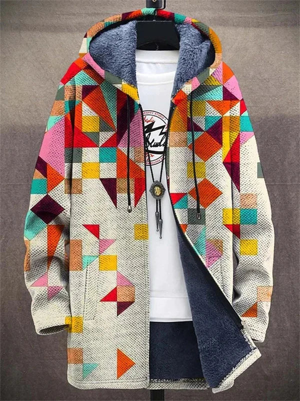 Vienna | Chaqueta suave con capucha y patchwork