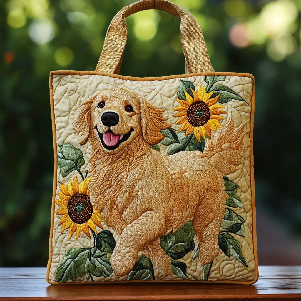 Bolso con golden retriever