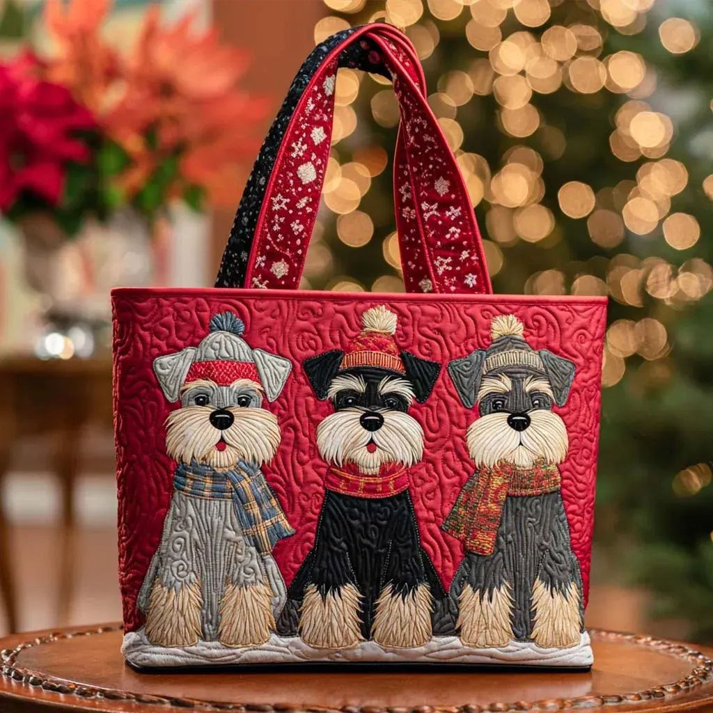 Bolso con trío de schnauzers