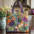 Bolso tote con jardín de suculentas