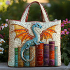 Bolso acolchado con dragón esmeralda guardián de libros