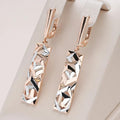 Pendientes rectangulares elegantes en dorado y plateado