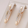 Pendientes elegantes de circonita en dorado