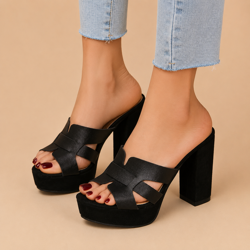 Elena | Zapatos de tacón con plataforma, elegancia sin esfuerzo
