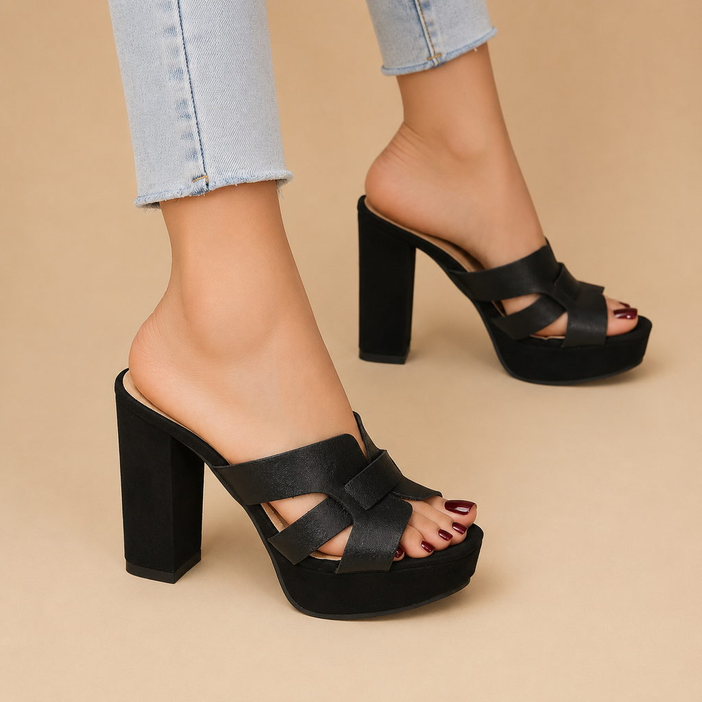 Elena | Zapatos de tacón con plataforma, elegancia sin esfuerzo
