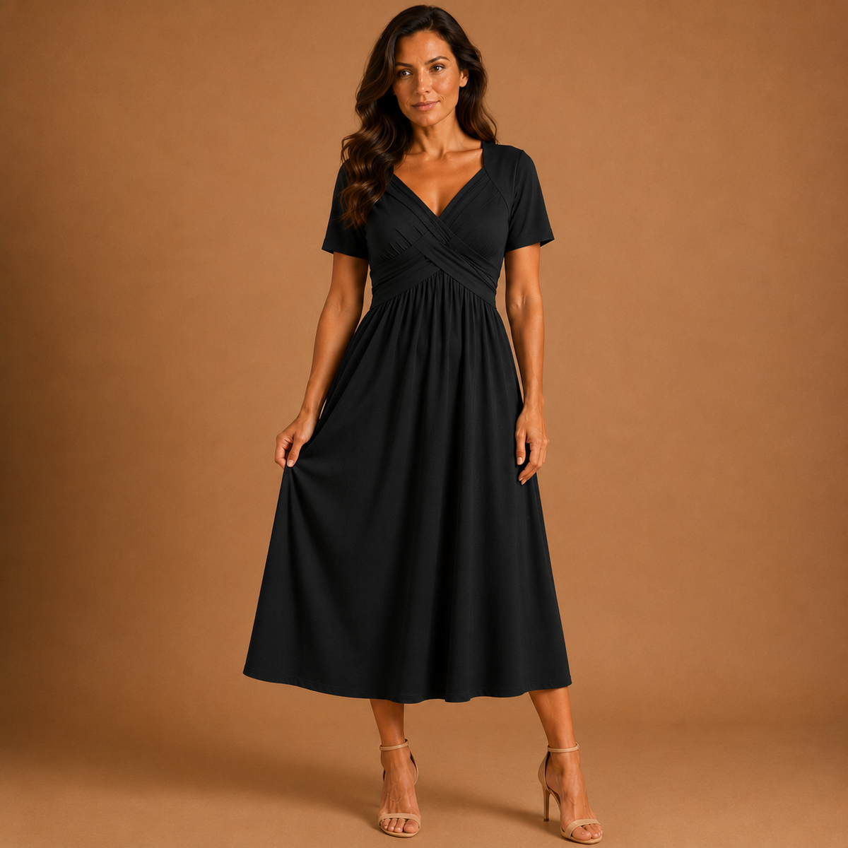 Alice | Vestido midi elegante de corte en A