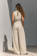 Maria | Conjunto minimalista de dos piezas con pantalón ancho
