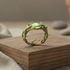Anillo de ópalo verde