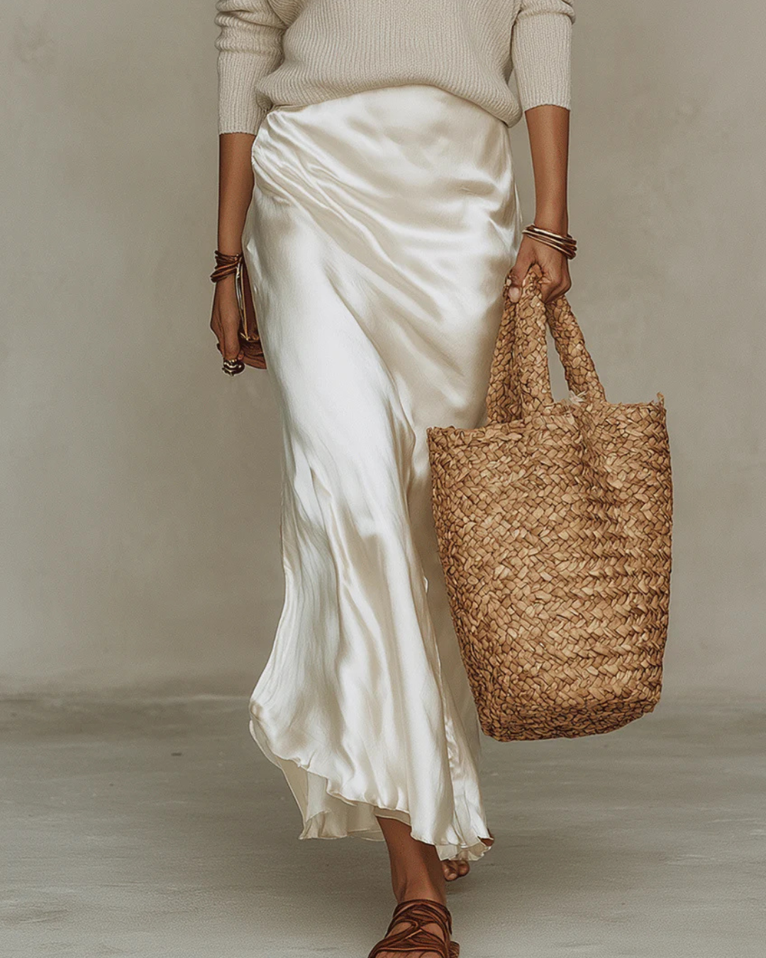 Solène | Conjunto de vestido lencero y punto
