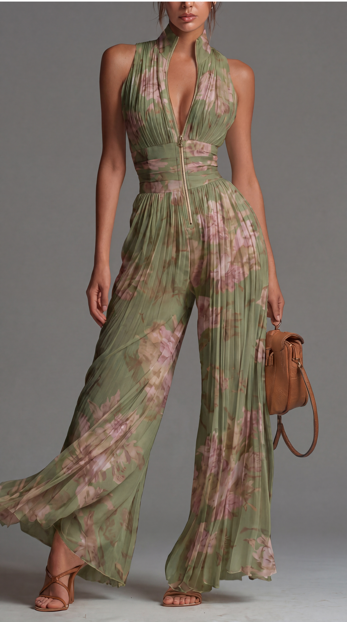 Beatrice | Conjunto plisado de flores