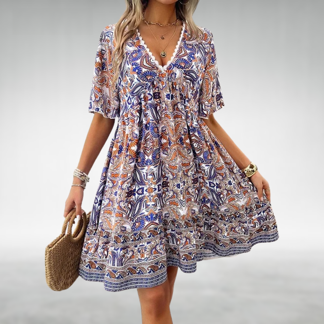 Adriana | Vestido con estampado paisley