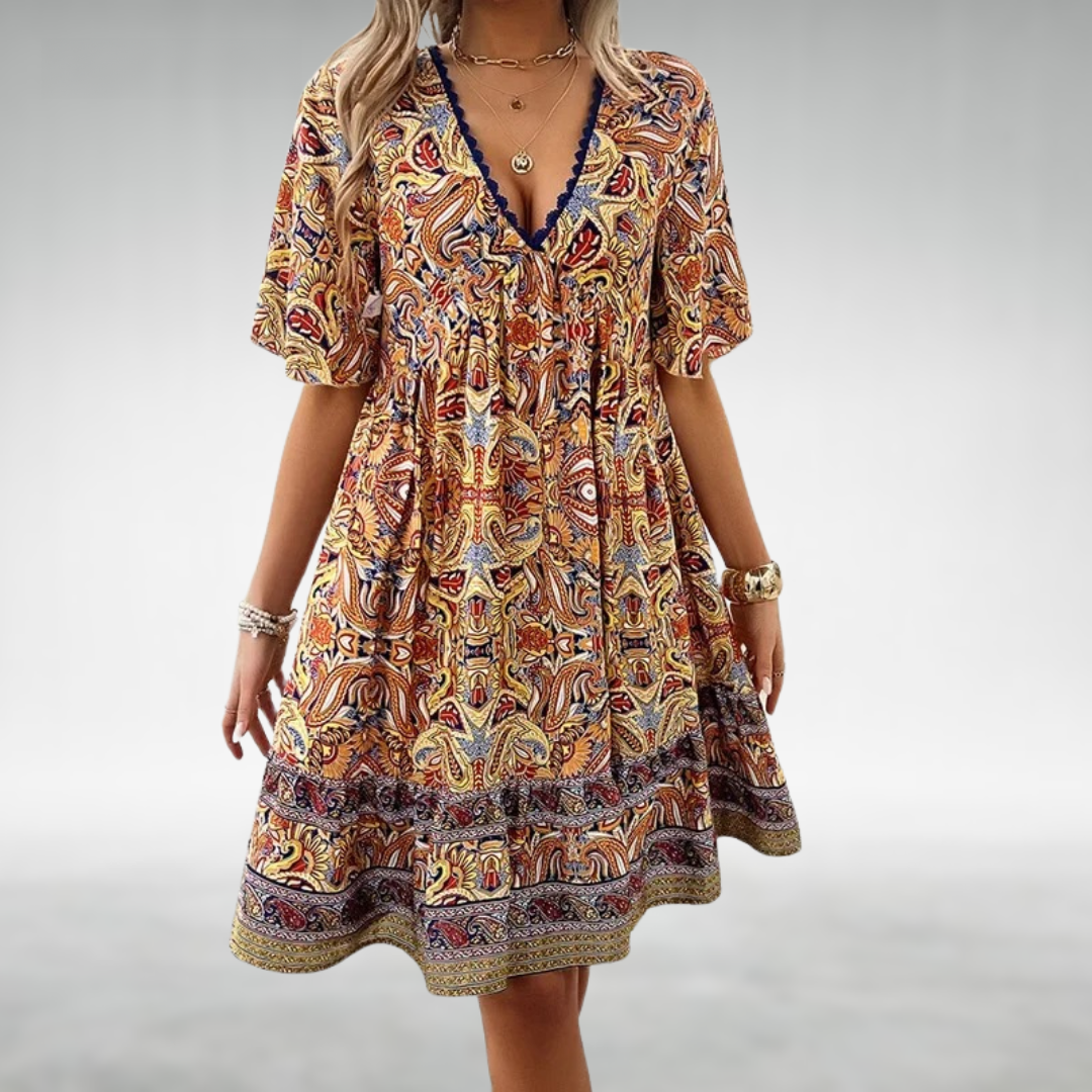 Adriana | Vestido con estampado paisley