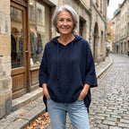 Mirella | Poncho de Punto con Capucha