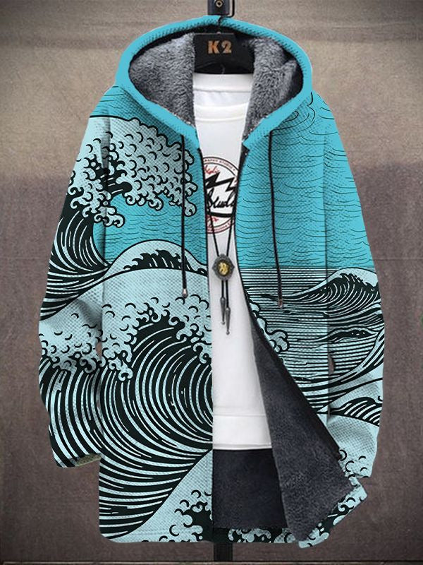 Calantha | Chaqueta larga acogedora tipo duster con capucha