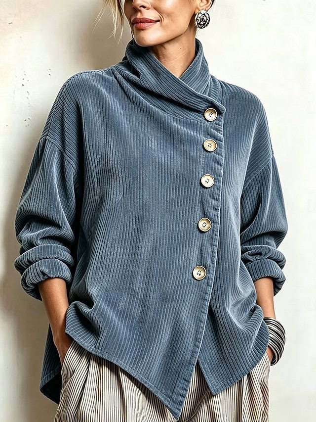 Fleur | Jersey de cuello drapeado con botones