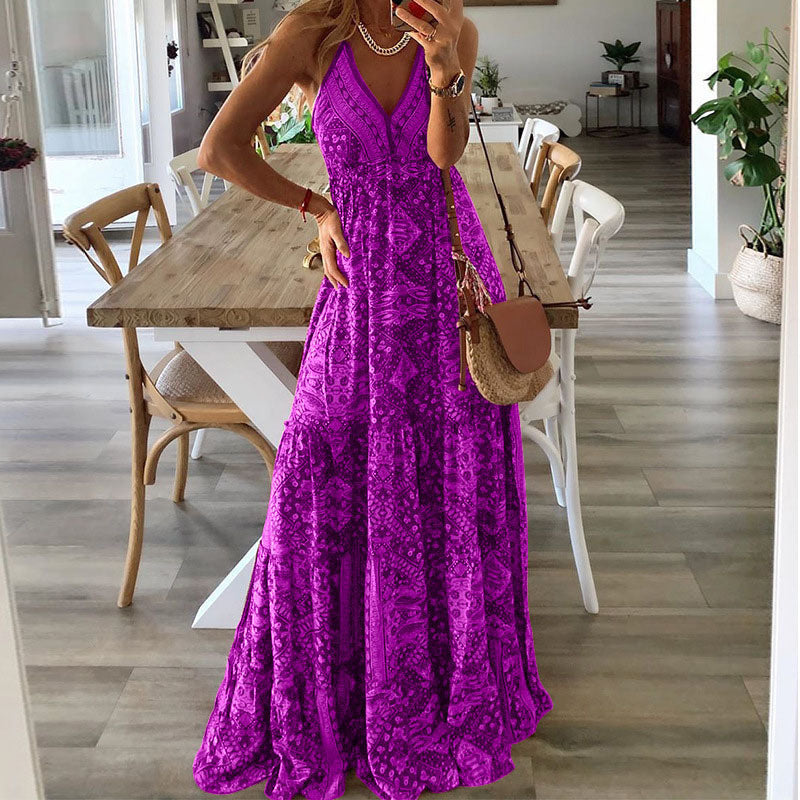 Weren | Vestido largo con escote en pico