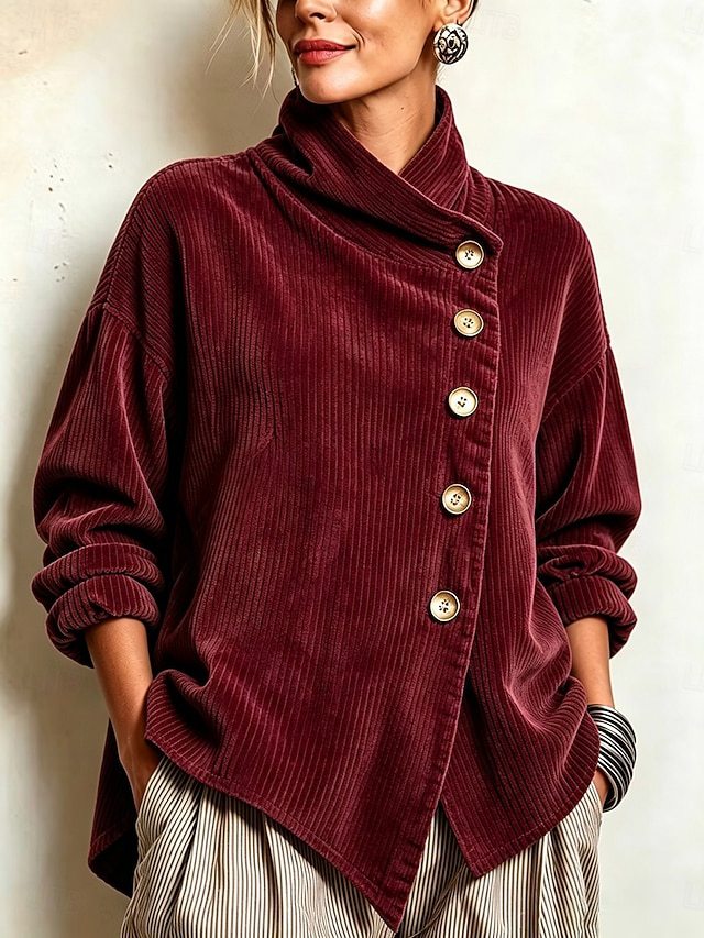 Fleur | Jersey de cuello drapeado con botones