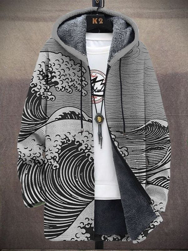 Calantha | Chaqueta larga acogedora tipo duster con capucha