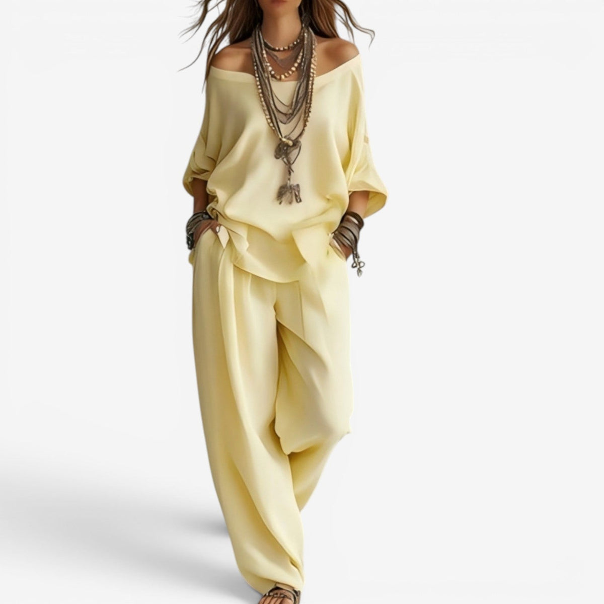 Katherine | Conjunto boho informal con personalidad