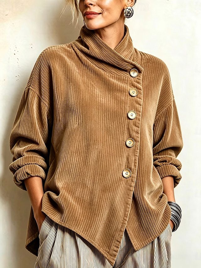 Fleur | Jersey de cuello drapeado con botones