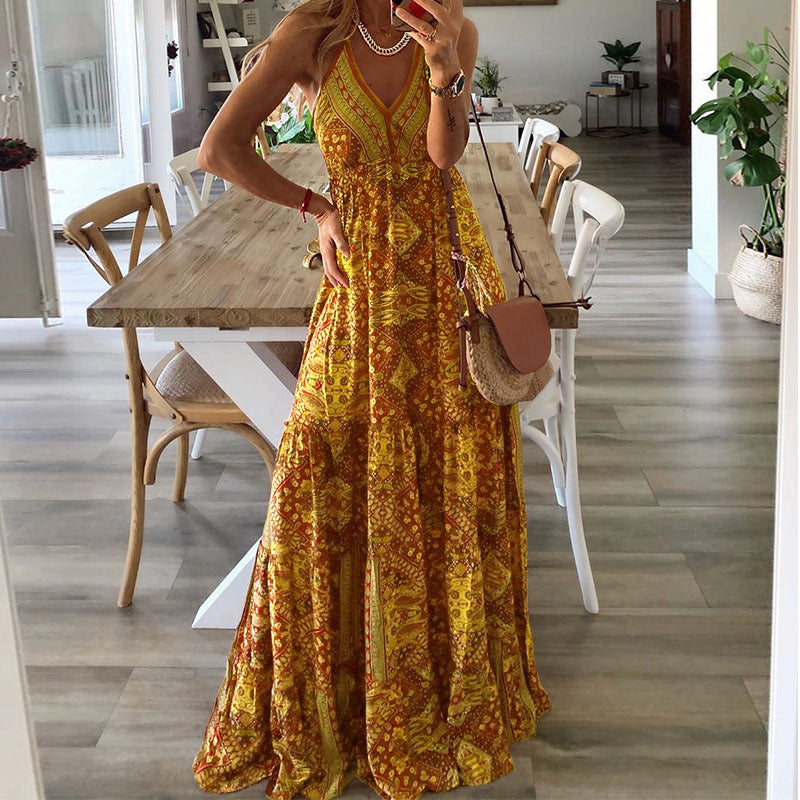 Weren | Vestido largo con escote en pico