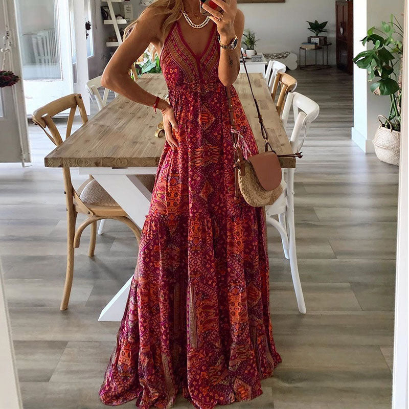 Weren | Vestido largo con escote en pico