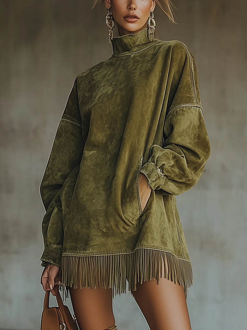 Sheri | Vestido acogedor con flecos