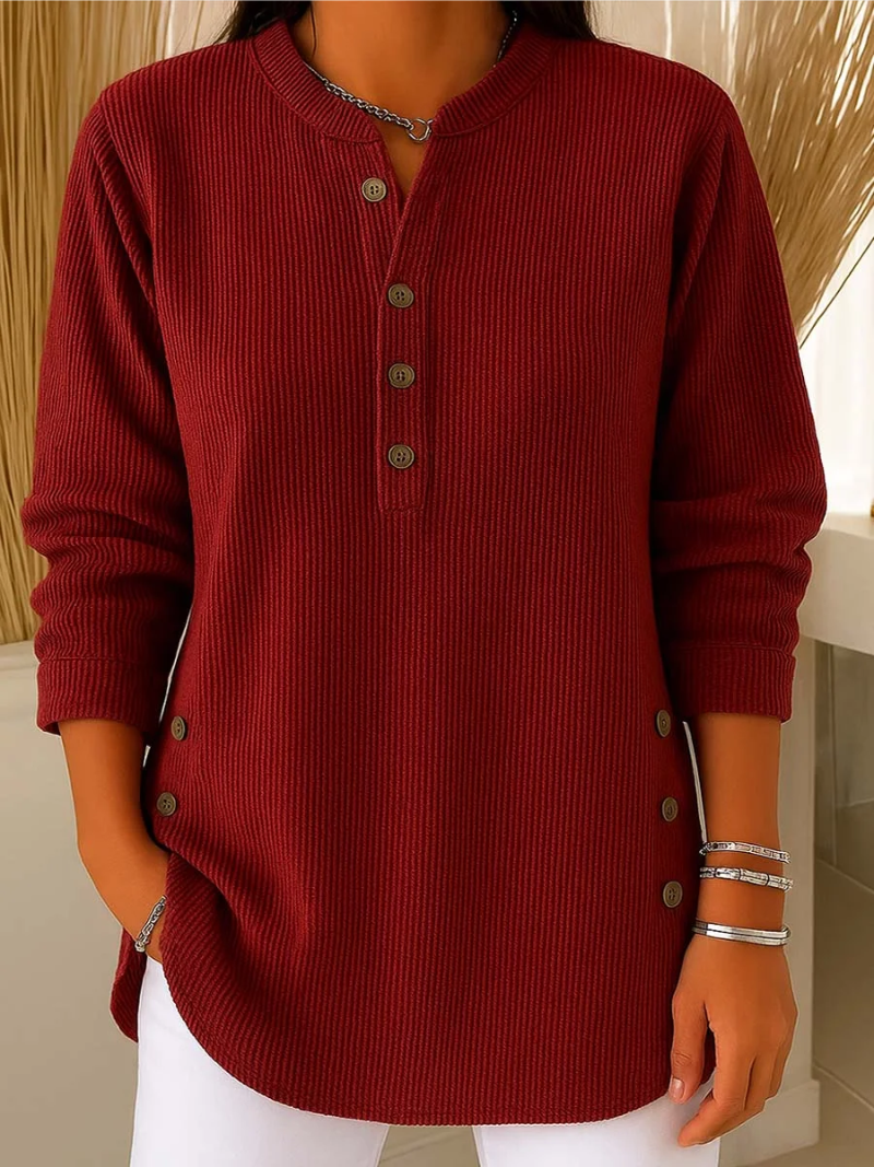 Audrey | Jersey cómodo con detalles de botones discretos