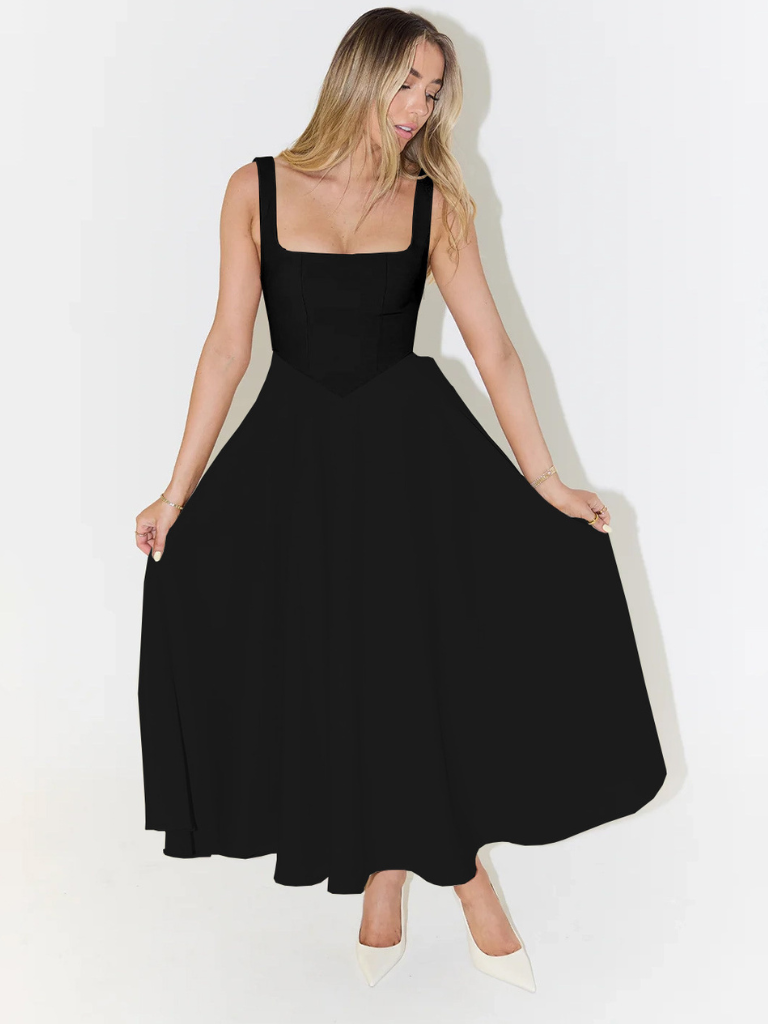 Melisa | Vestido midi elegante de silueta femenina
