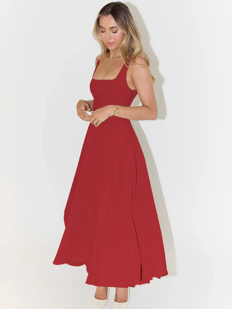 Melisa | Vestido midi elegante de silueta femenina