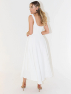 Melisa | Vestido midi elegante de silueta femenina