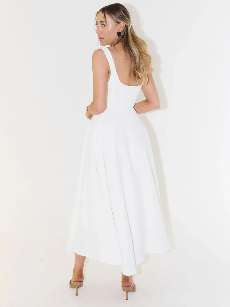 Melisa | Vestido midi elegante de silueta femenina