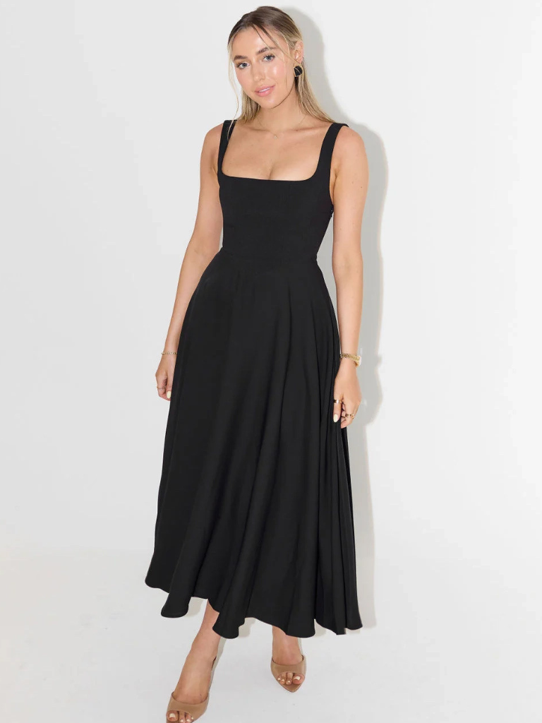 Melisa | Vestido midi elegante de silueta femenina