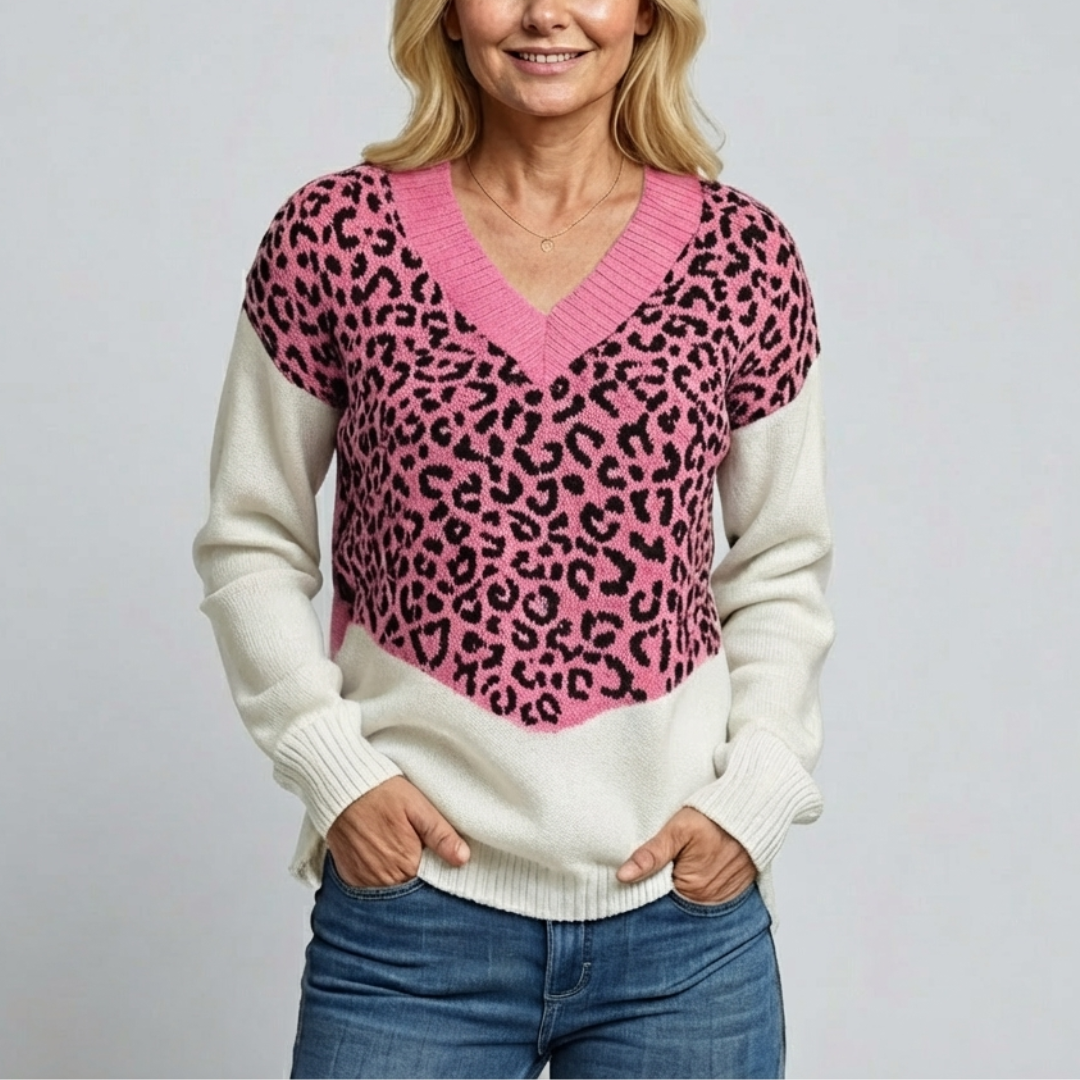 Isa | Jersey chic de leopardo