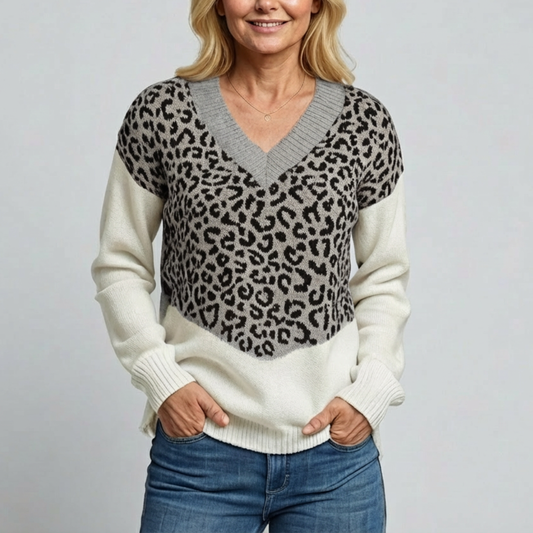 Isa | Jersey chic de leopardo
