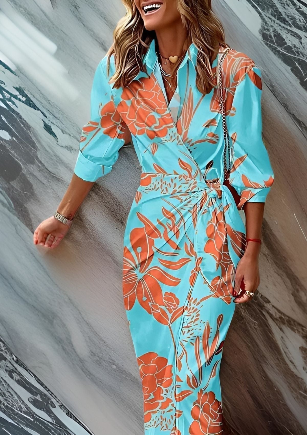Ollivia | Vestido camisero entallado