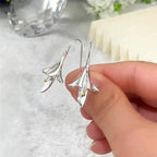 Pendientes de flor plateados