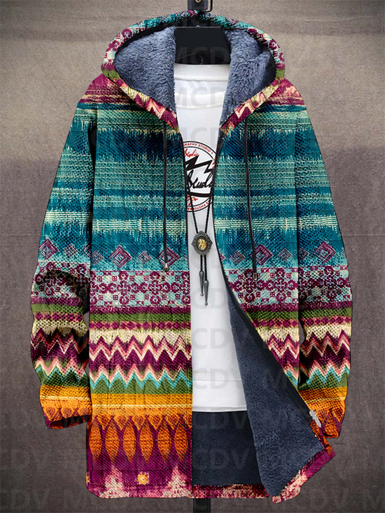 Melisande | Chaqueta elegante con capucha y estampado de galería