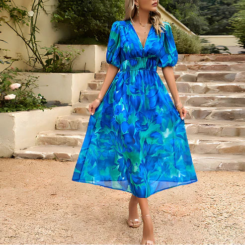 Everley | Vestido vintage con mangas farol