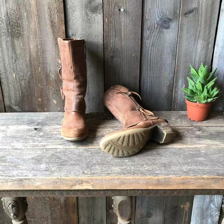 Amparo | Botas de media caña con cremallera
