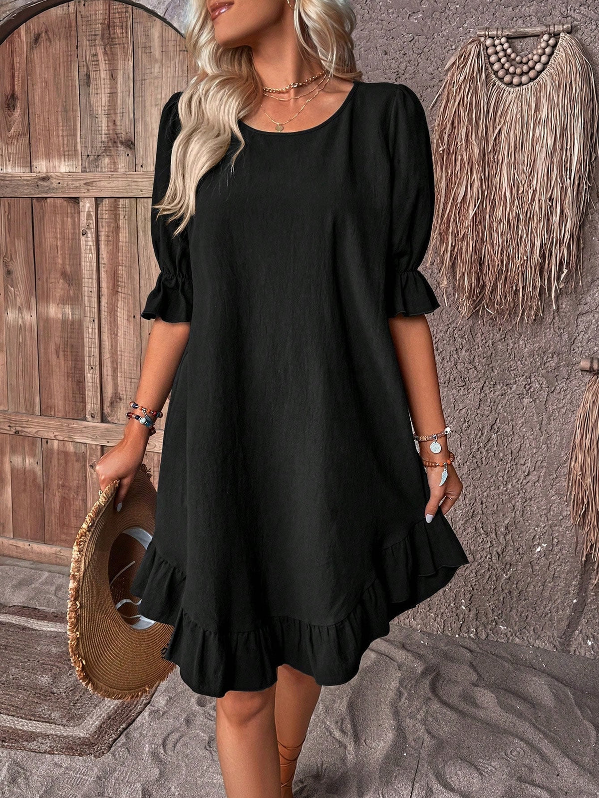 Isholde | Vestido con medias mangas
