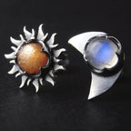 Pendientes de sol y luna
